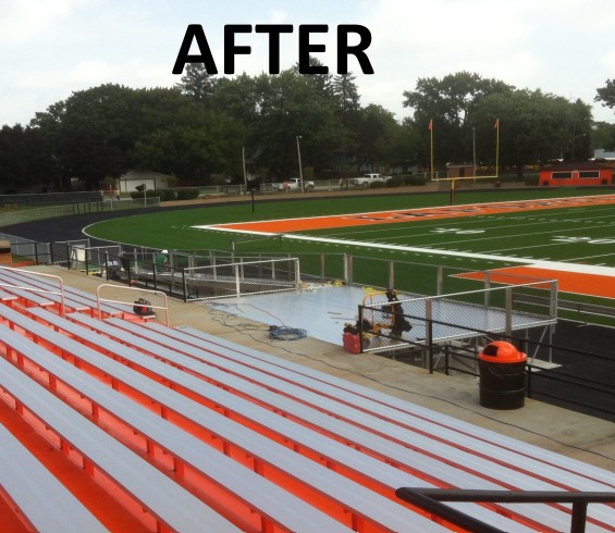 Completed high-grade aluminum seating structure upgrade